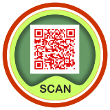 QR code design sample 3 - custom QR code with template