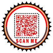 QR code design sample 4 - custom QR code with template