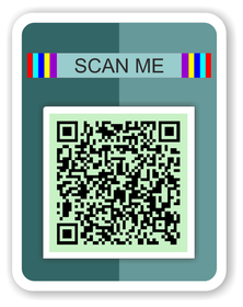 QR code design sample 7 - custom QR code with template