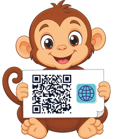QR code design sample 9 - custom QR code with template
